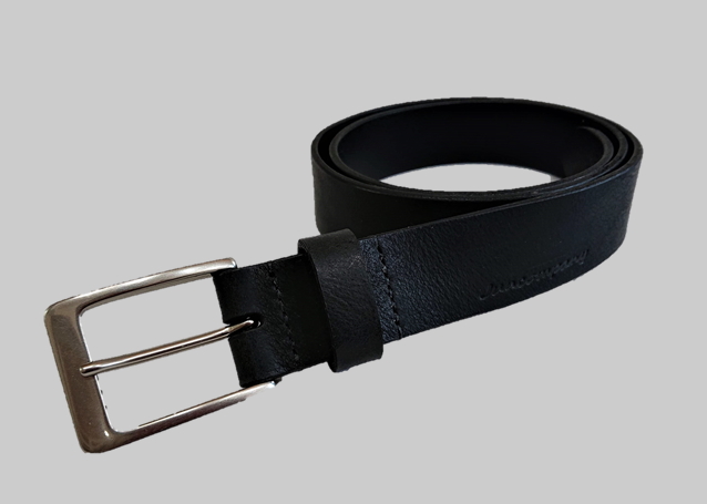 イタリアンレザービジネスベルト スーツベルト チャコールブラック 帆型タイプバックル 30ｍｍ 35ｍｍ