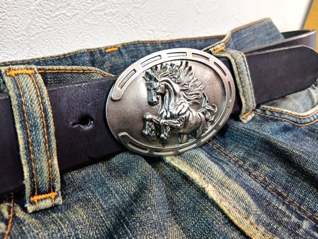 JUN COMPANYオリジナルデザイントップバックル 【暴れ馬】 JC-007